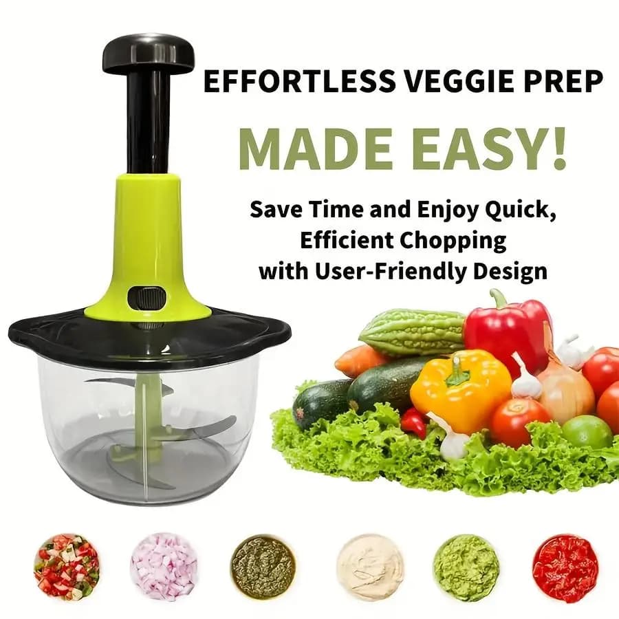 Manual Food Processor with Blade Guard