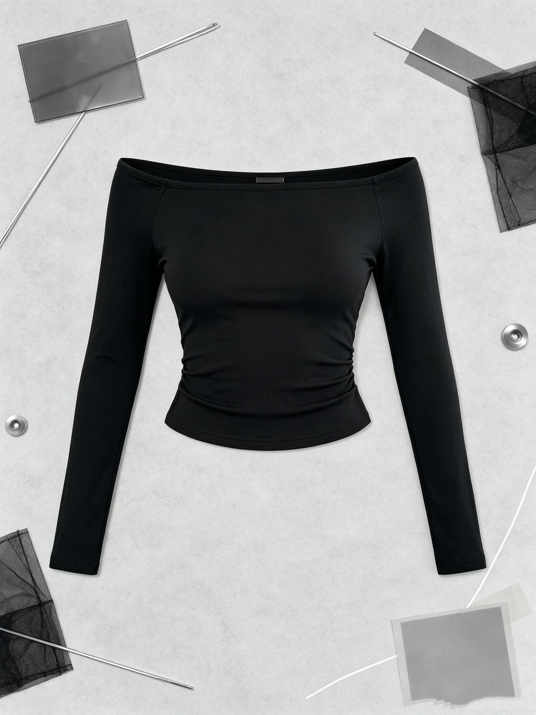 Women's Off-Shoulder Long Sleeve T-Shirt