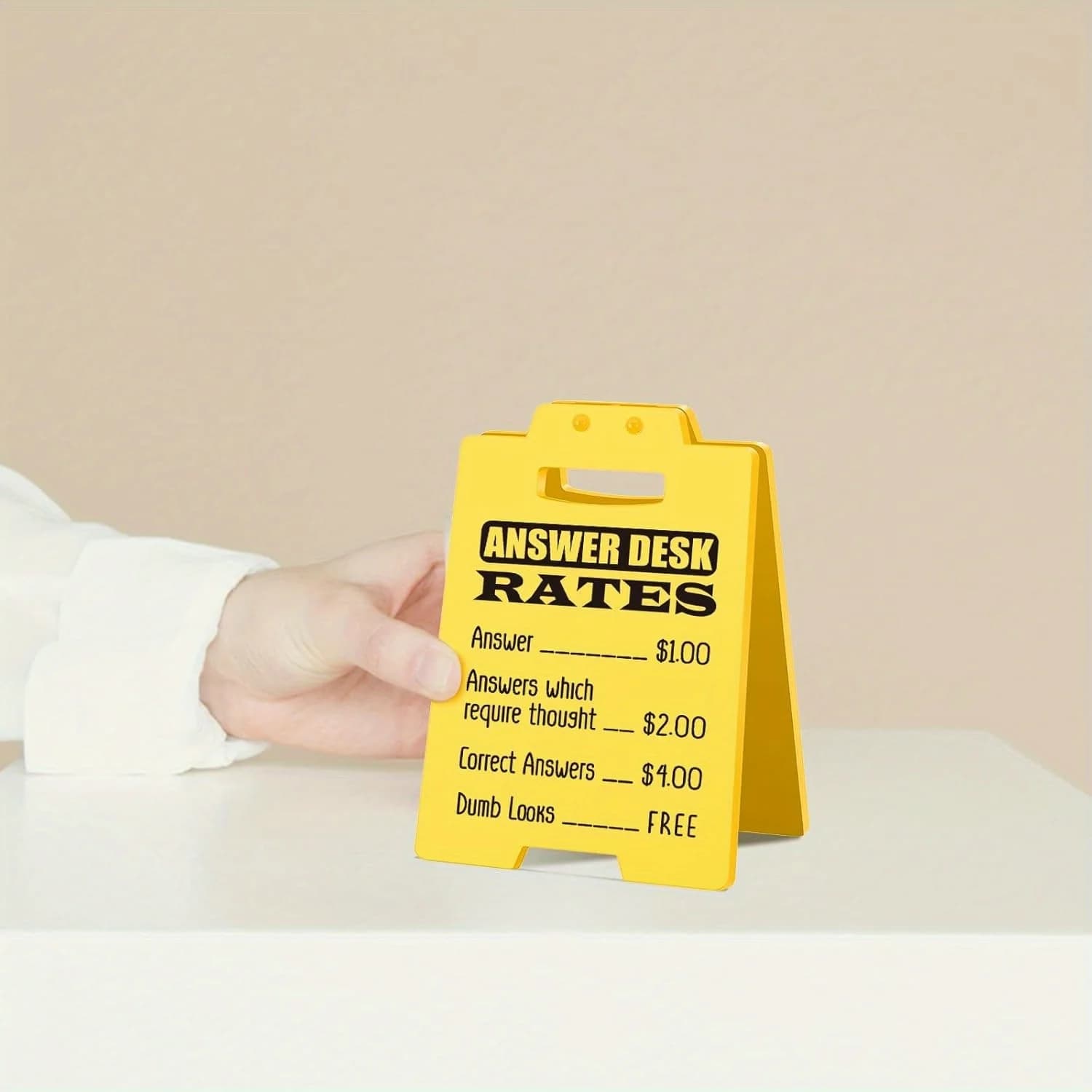 Funny Answer Desk Rates Sign