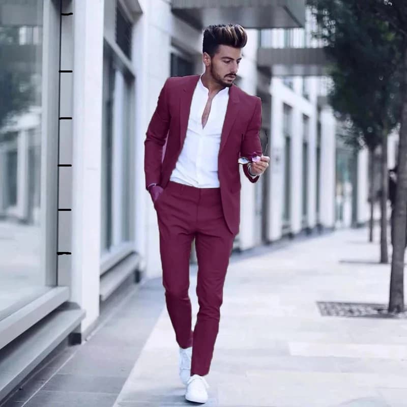 Casual Business Two Piece Slim Fit Suit