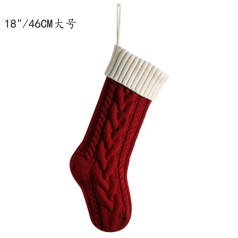 Large Knitted Christmas Stocking