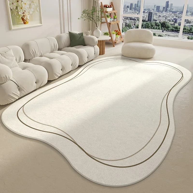 White Shaggy Large Area Rug For Home
