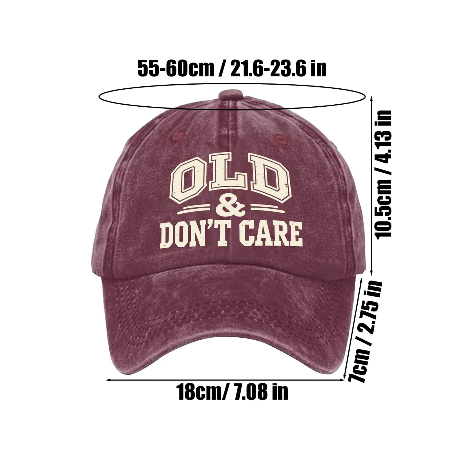 Don't Care Embroidered Vintage Baseball Cap