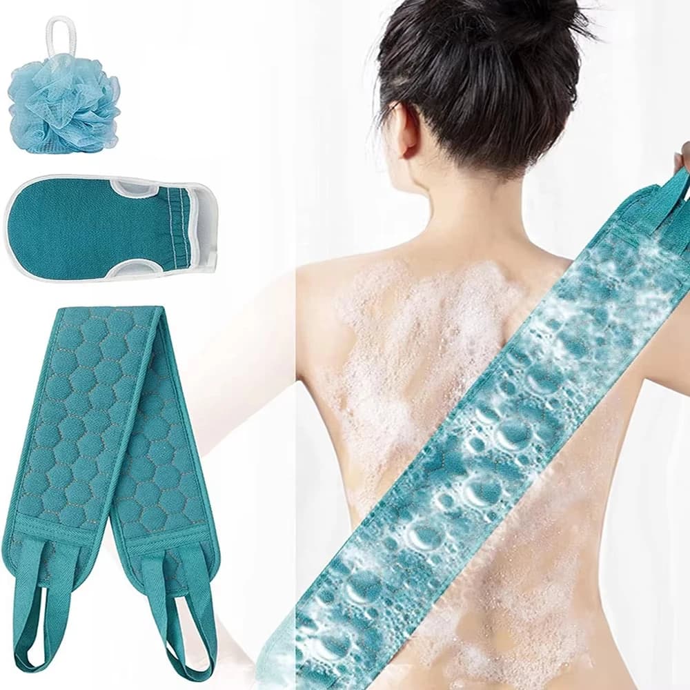 Exfoliating Body Wash Set with Back Scrubber
