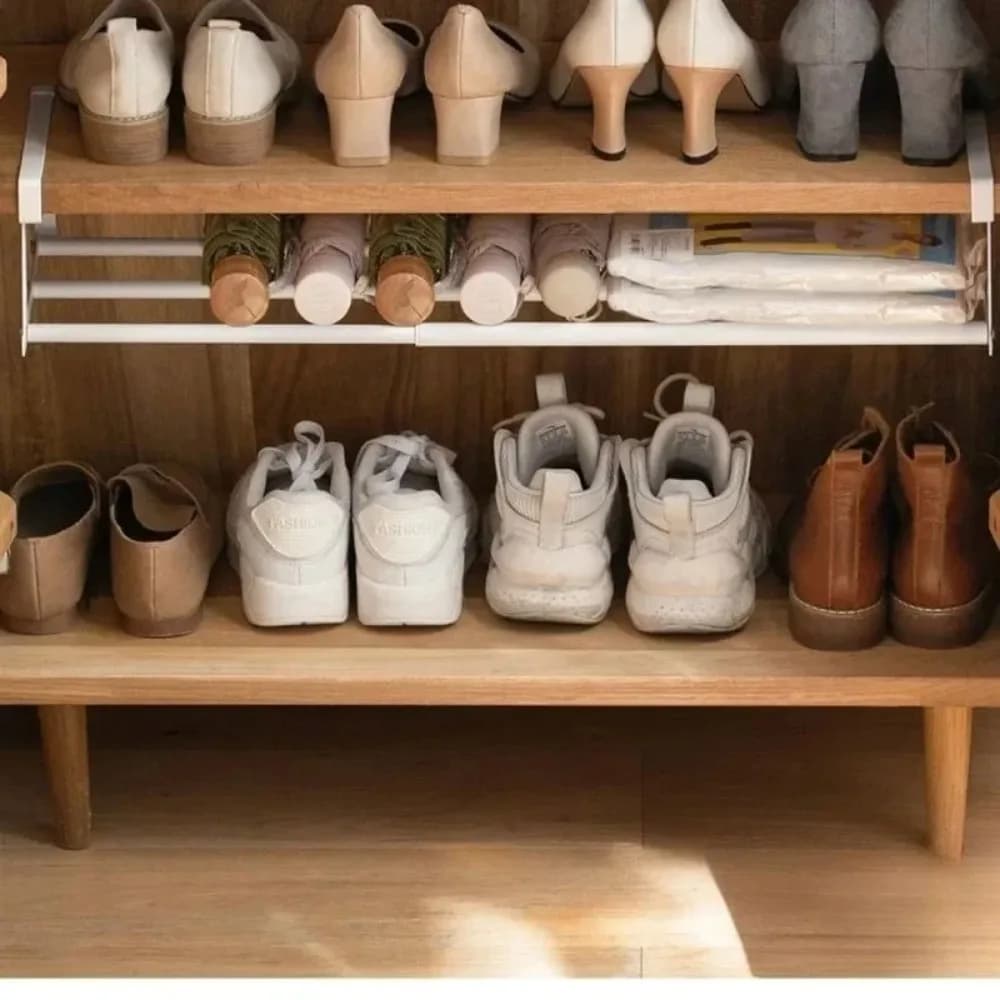 Telescopic Under-Shelf Shoe Rack
