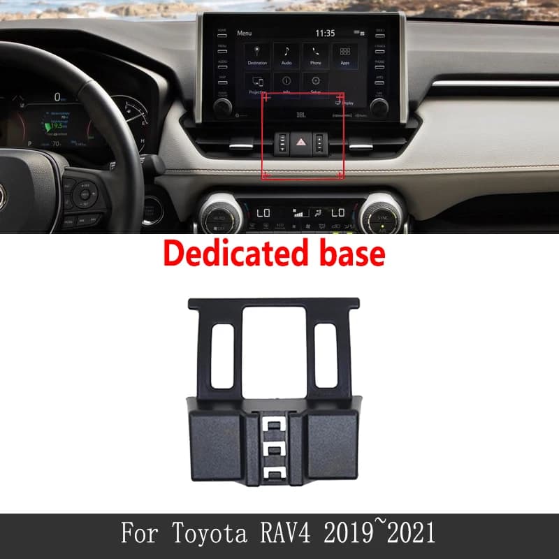 Car Mobile Phone Holder for Toyota RAV4 XA50 Accessories 2022 2019~2023 Telephone Bracket Rotatable Support for IPhone Samsung