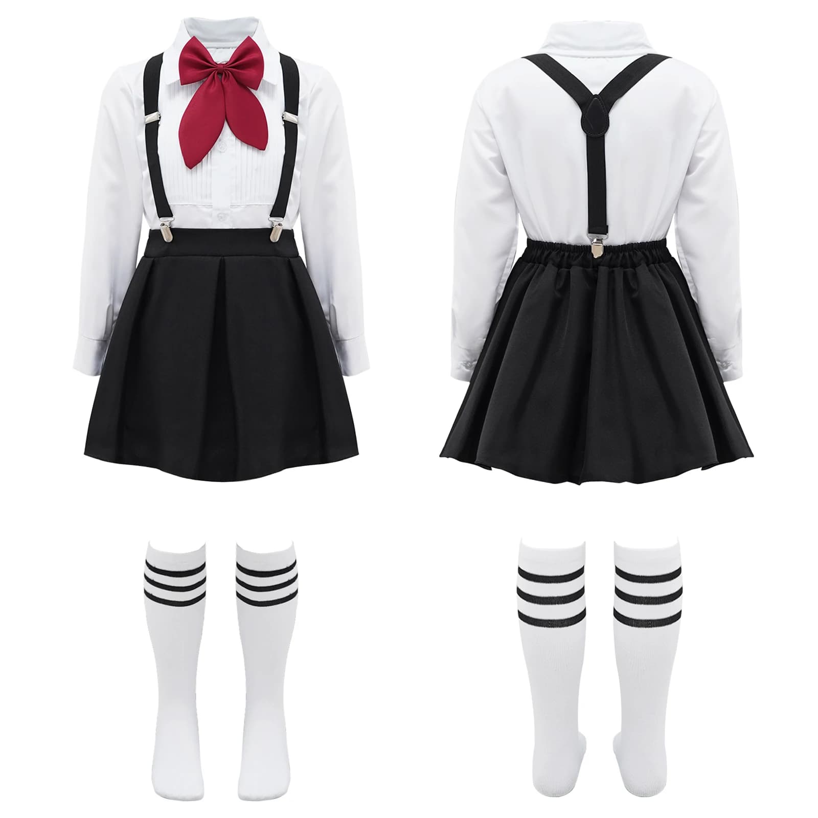 Girls Choir Performance Uniform with Bow Tie