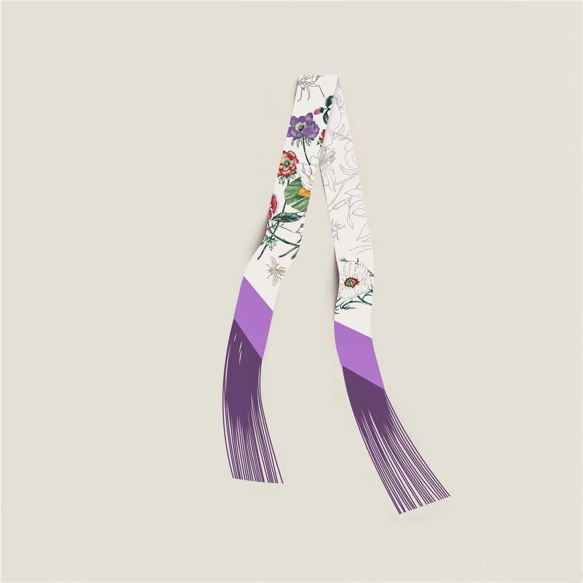 Tassel Scarf Fashion Design Women Scarf Brand Silk Scarf Hair Headband Foulard Skinny Bag Scarves Neckerchief Handbag Decoration