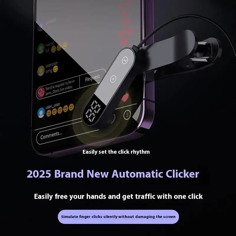 Screen Auto Clicker Simulated Finger Clicking For TikTok Smart Phone App Video Live Streaming Screen Touch Tripods Tapper Device