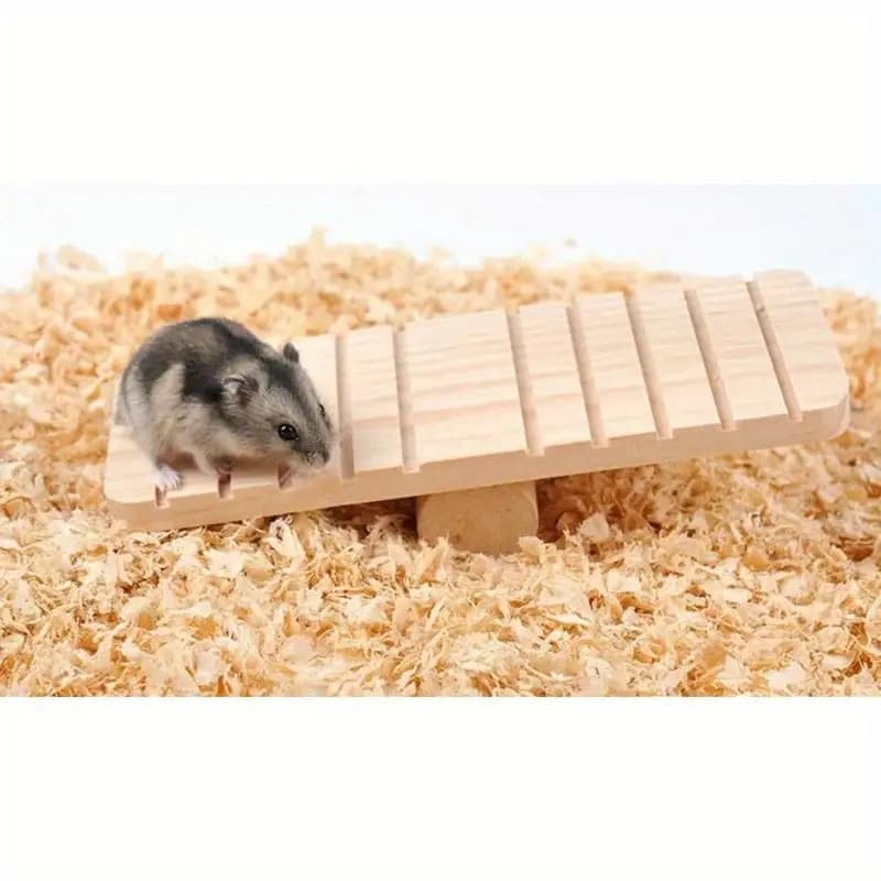 Wooden Play House Seesaw for Small Animals
