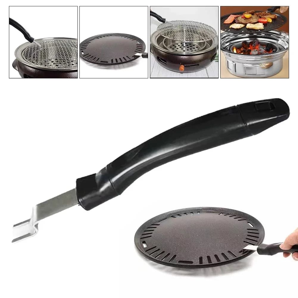Stainless Steel BBQ Grate Lifter Crowbar