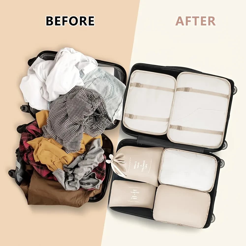 Travel Storage Bag Organizer Set