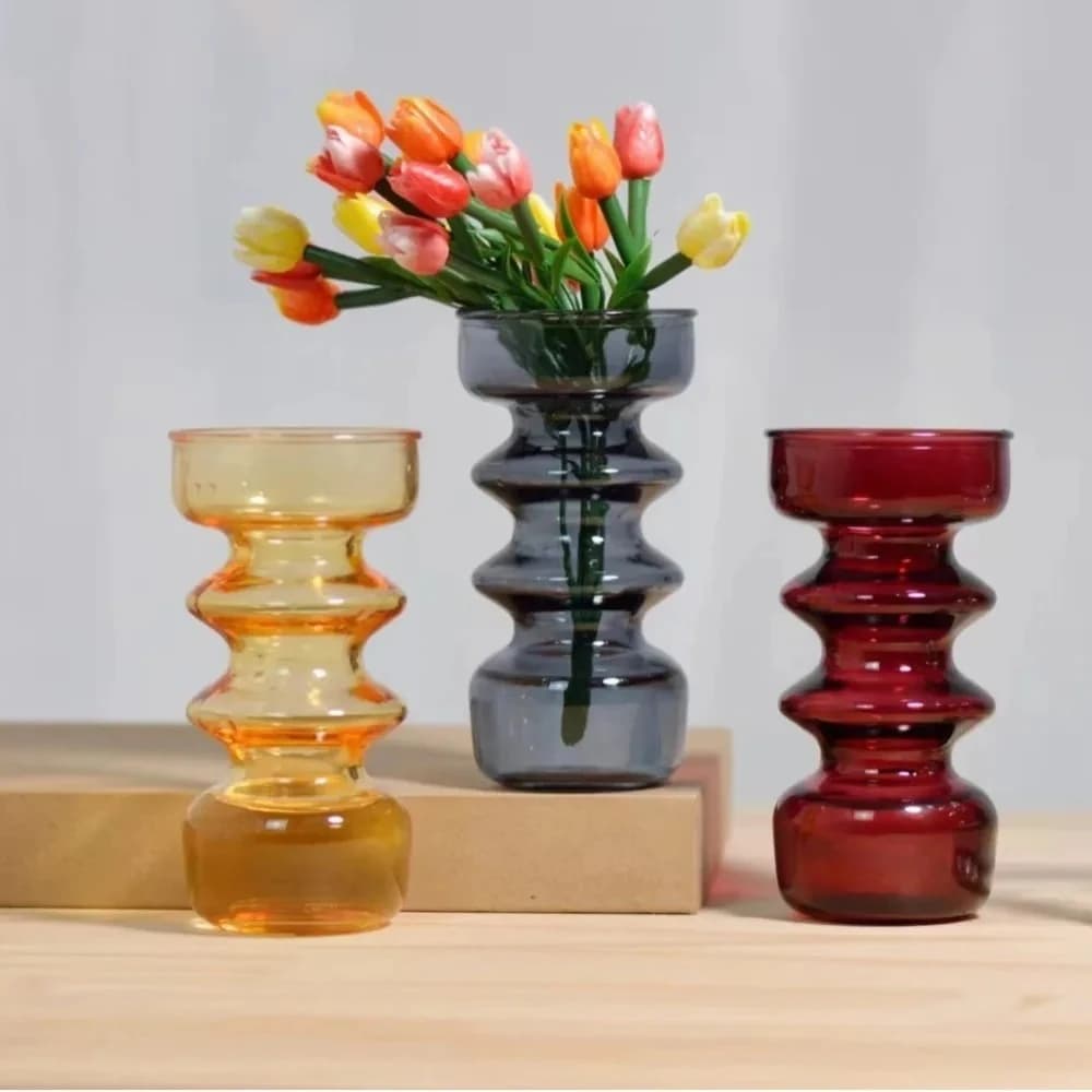 Colored Glass Vases for Dried Flowers