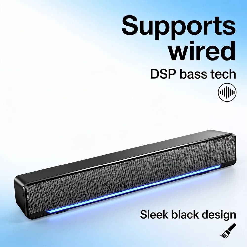 USB Desktop Speaker with 3.5mm Audio Input