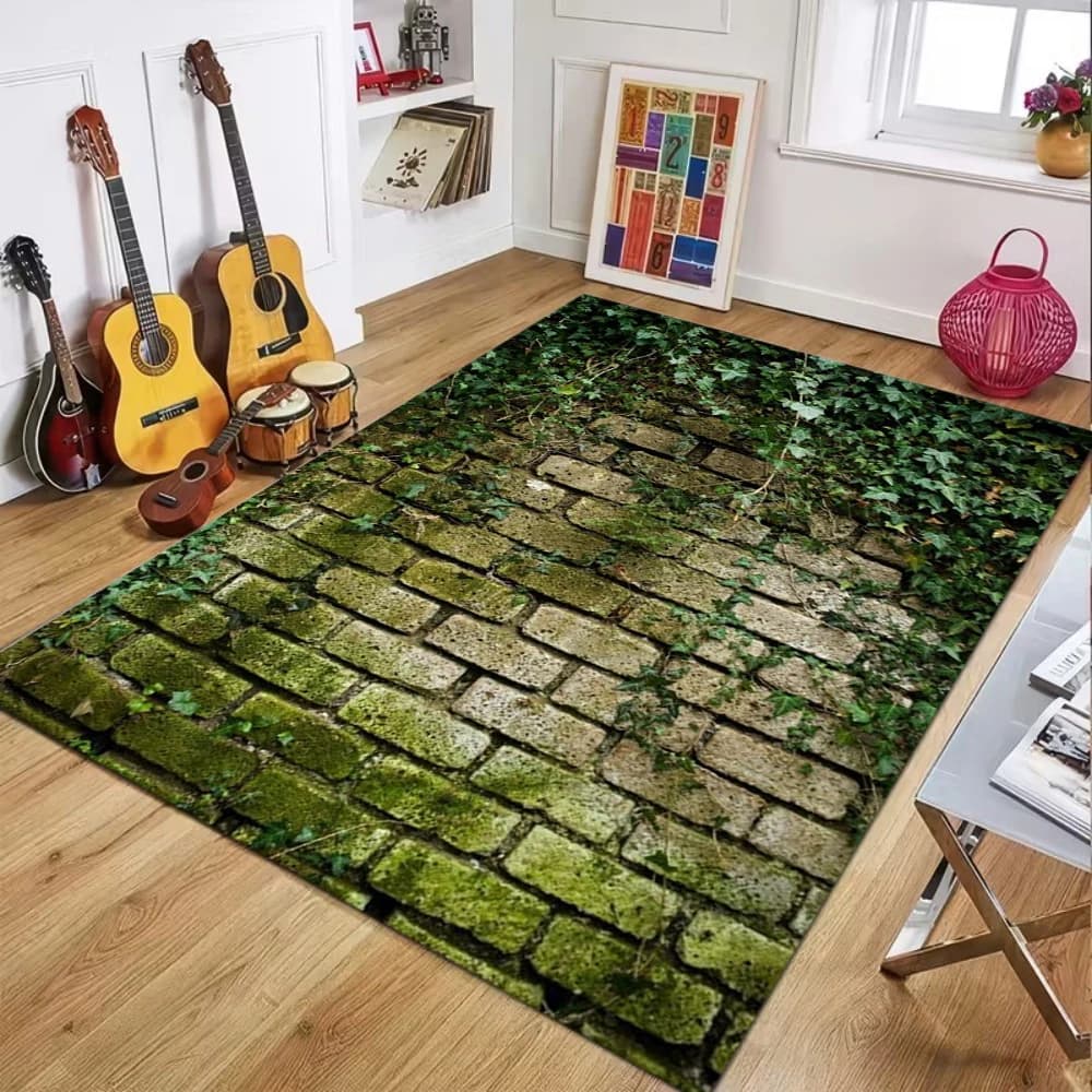 Realistic Moss Flannel Floor Mat