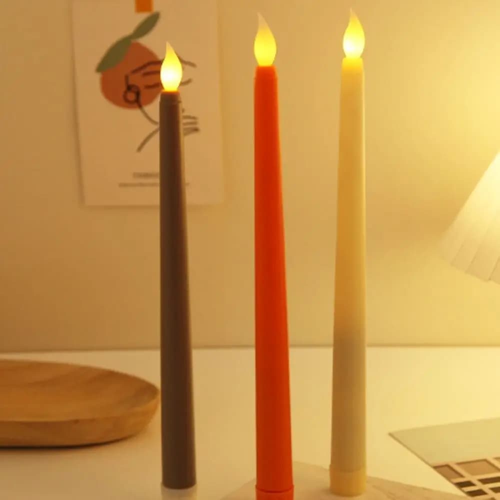 LED Flickering Taper Candles