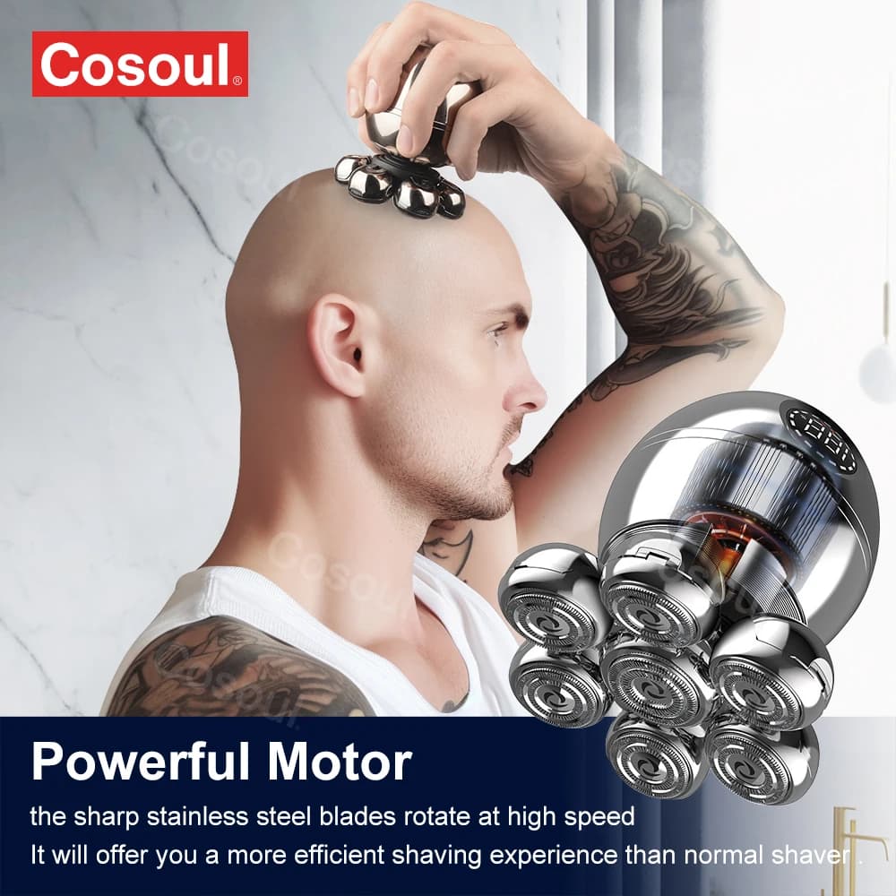 7-Head Electric Shaver and Hair Clipper for Men