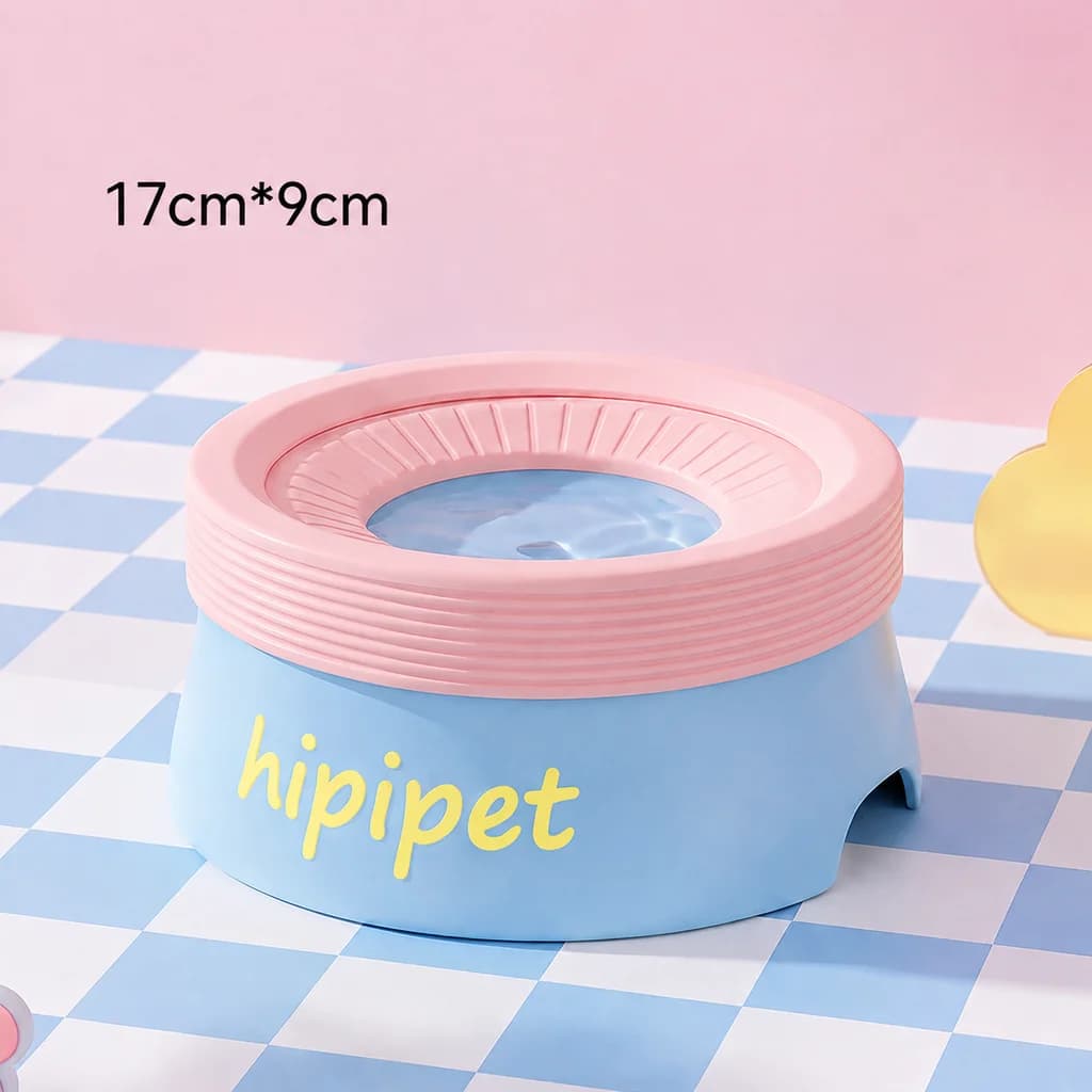 Pet Water Bowl with Anti-Wet Spill Mat