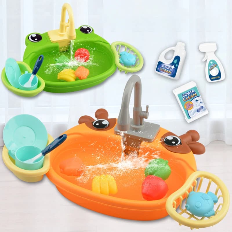 Kids Electric Dishwasher Sink Play Set