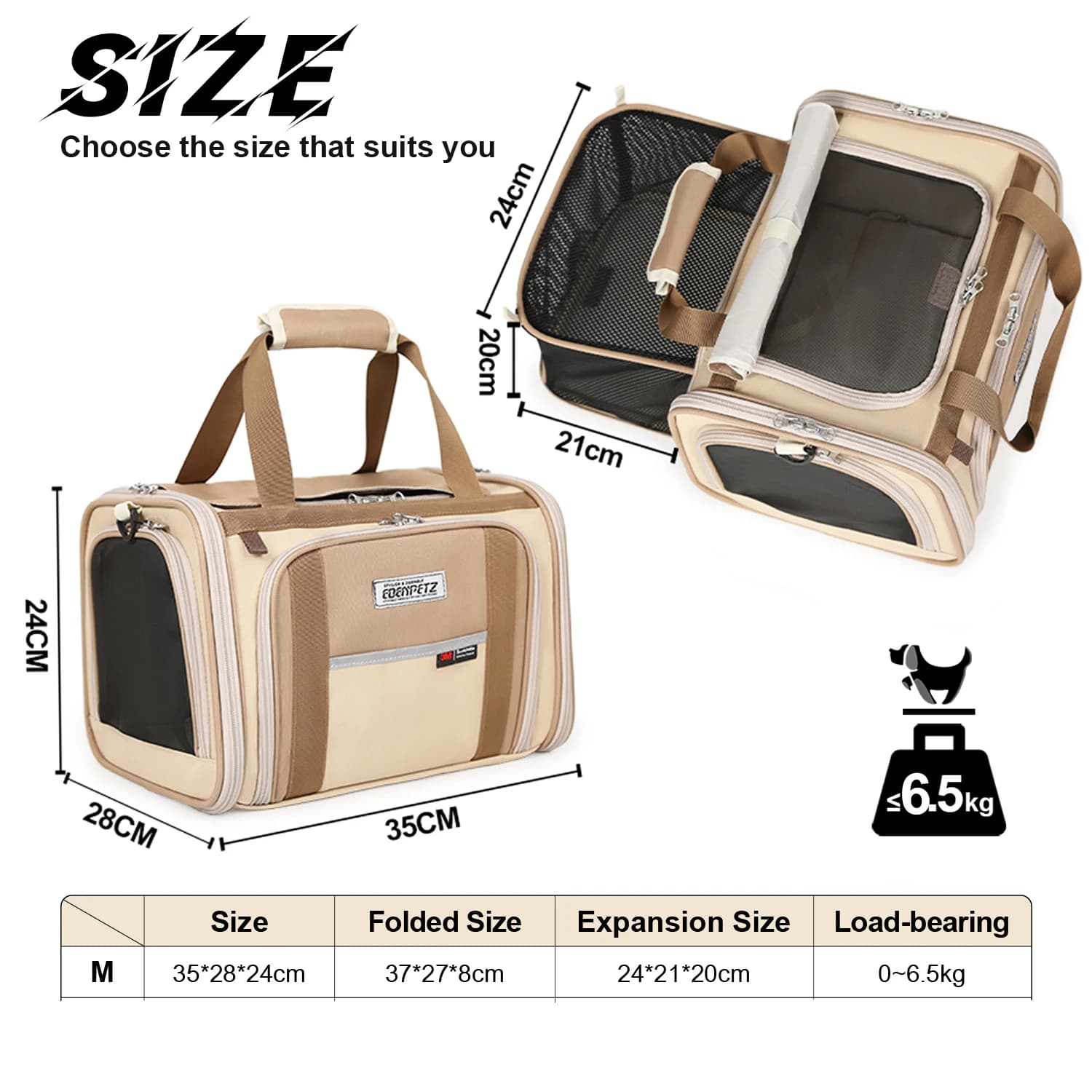 Pet Carrier Bag for Cats And Small Dogs Airline Approved Portable Puppy Bag for Cabin Travel with Expanded Comfort