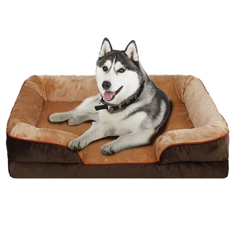 Large Orthopedic Dog Bed with Bolsters