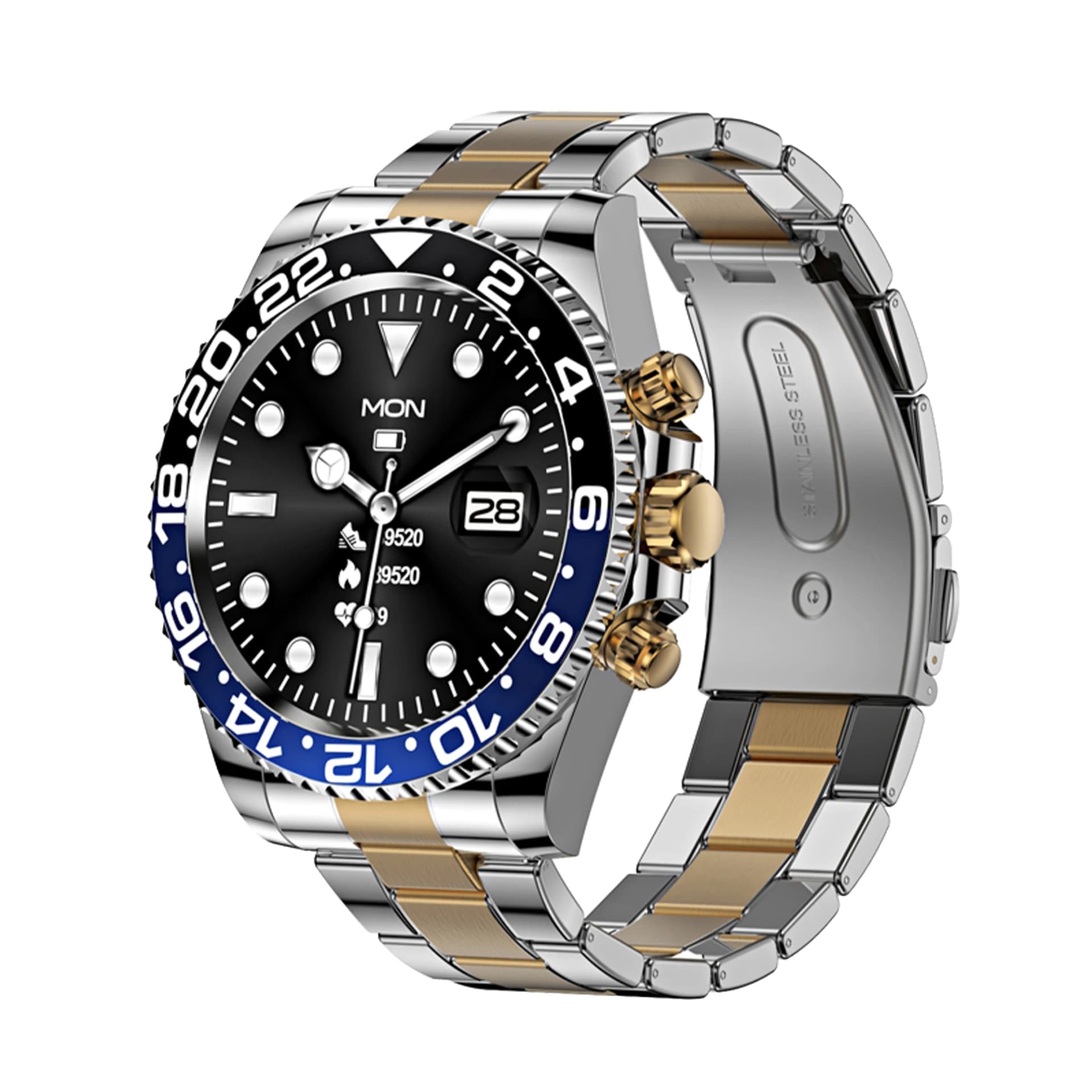 The 2025 new smart watch supports Bluetooth calls, health monitoring, stainless steel body, rugged and durable