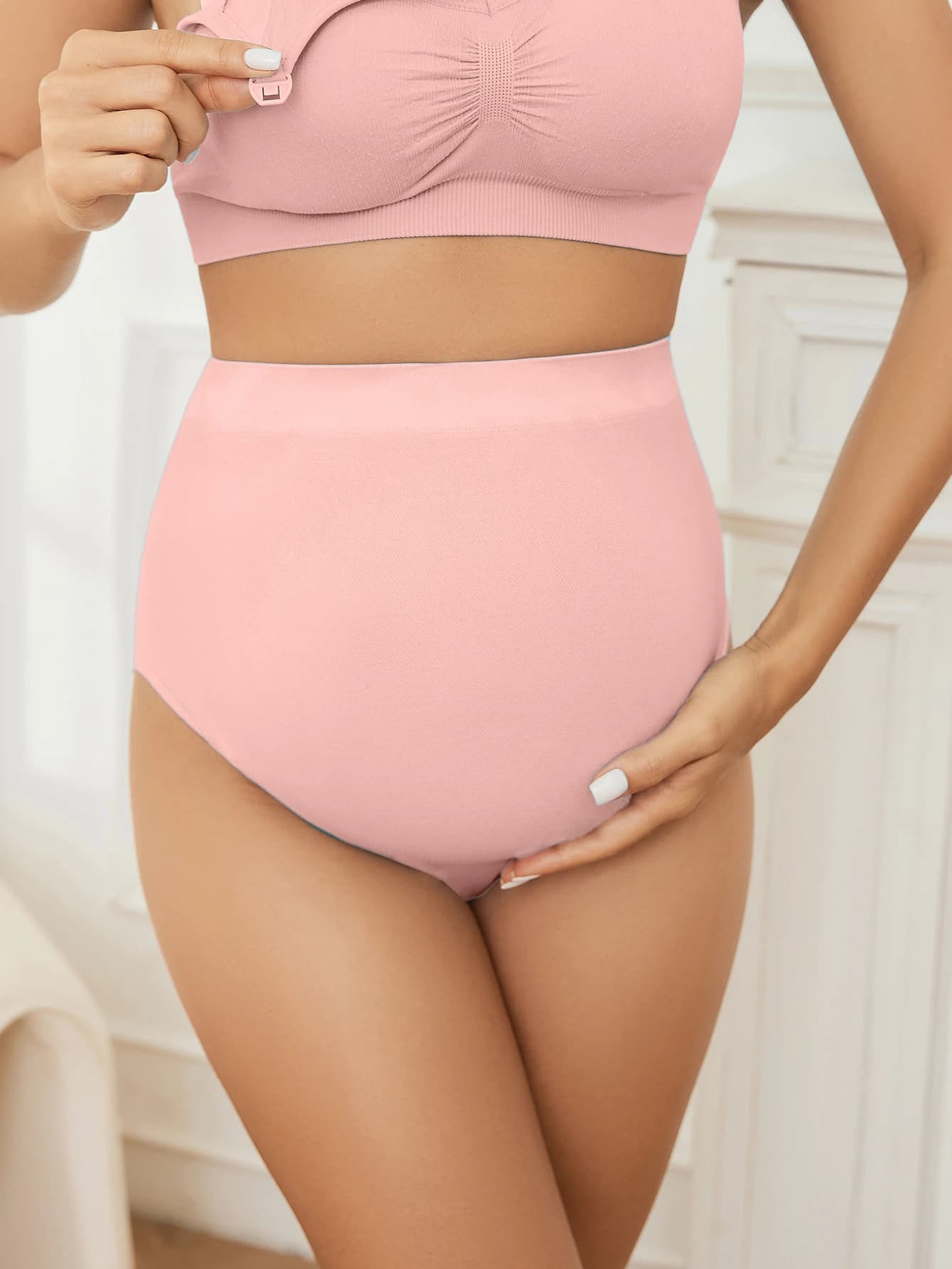 Seamless High Waisted Pregnancy Underwear