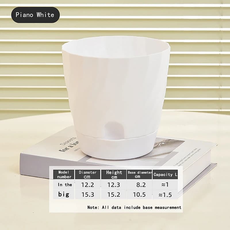 Plastic Flower Pot with Pedestal Base