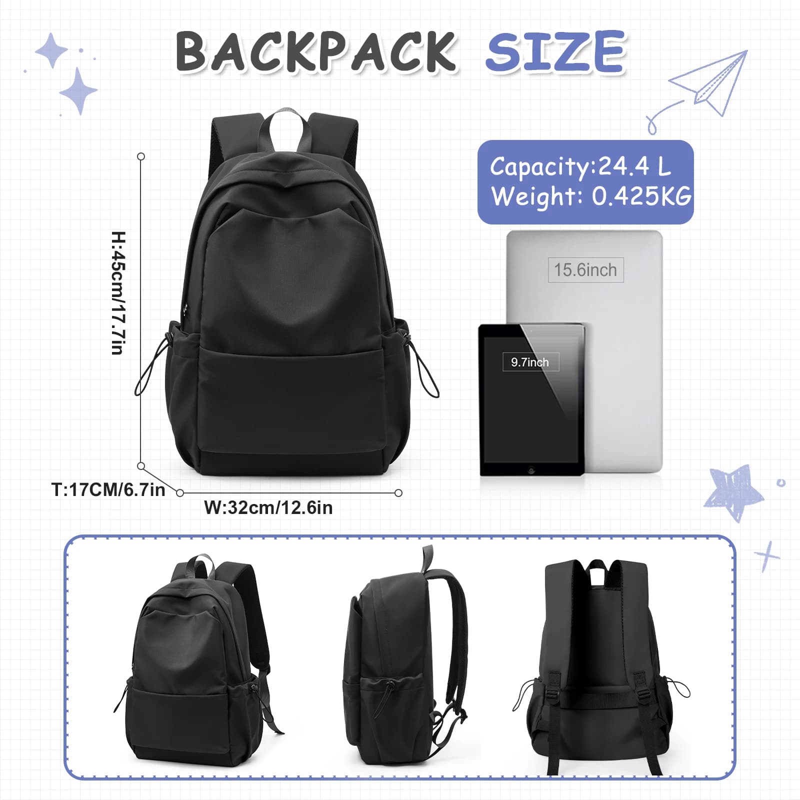 Lightweight School Backpack for Teen and College