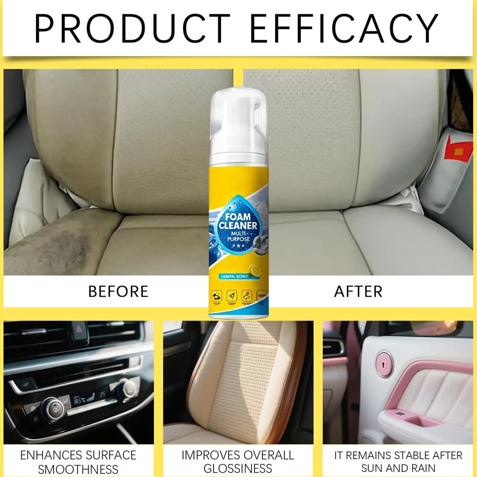 All-Purpose Foam Cleaner for Car Interiors