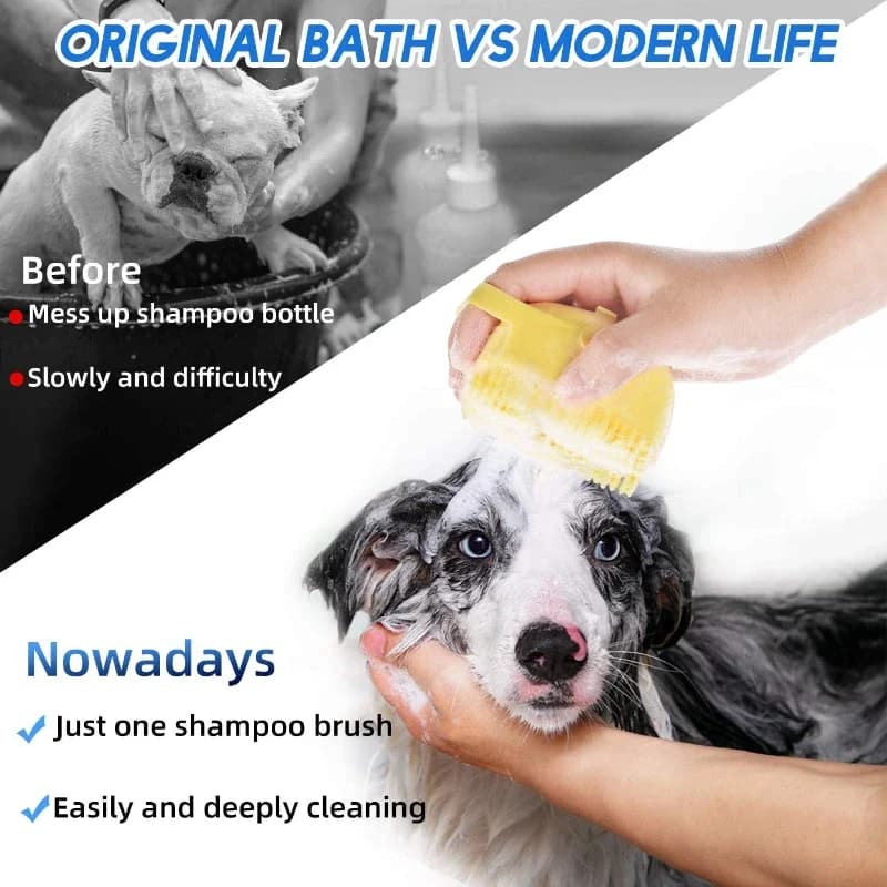Pet Shampoo Brush with Dispenser