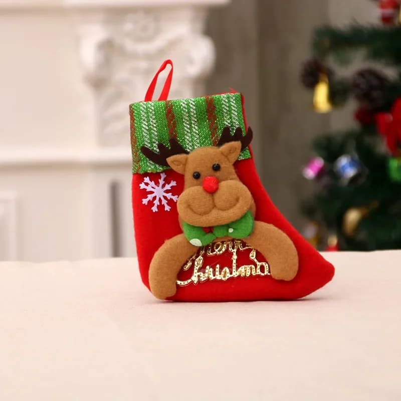 Santa Claus Christmas Stockings Plush Toys 12-Pack