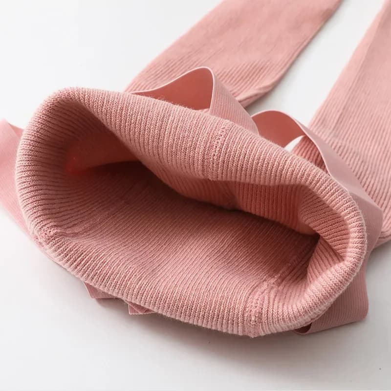 Cotton Elastic Suspender Tights for Girls