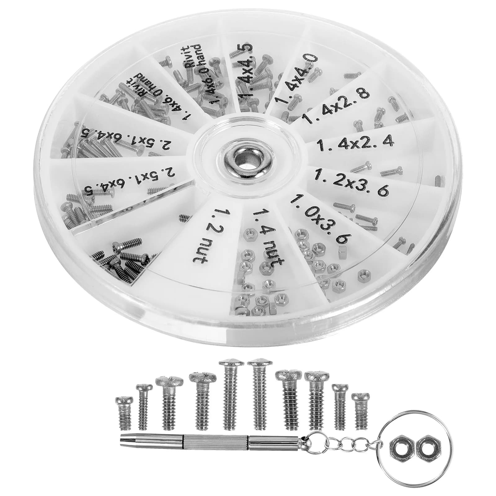 Eyeglass Repair Kit With Screws And Screwdriver