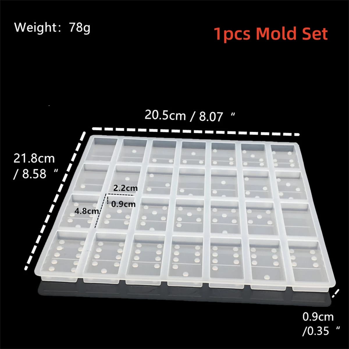Silicone Domino Block Mold for Resin Casting Epoxy Resin Mold Suitable DIY Board Games Handicrafts and Gifts Silicone Resin Mold