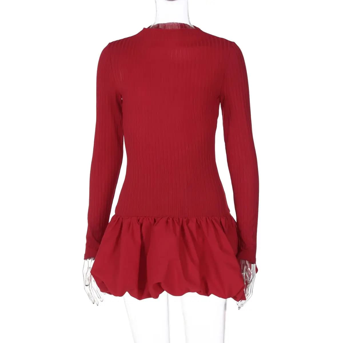Women's Fashion 2025 Autumn/Winter New Arrival: Trendy Sexy Slim-Fit Backless Versatile Peplum Bodycon Dress