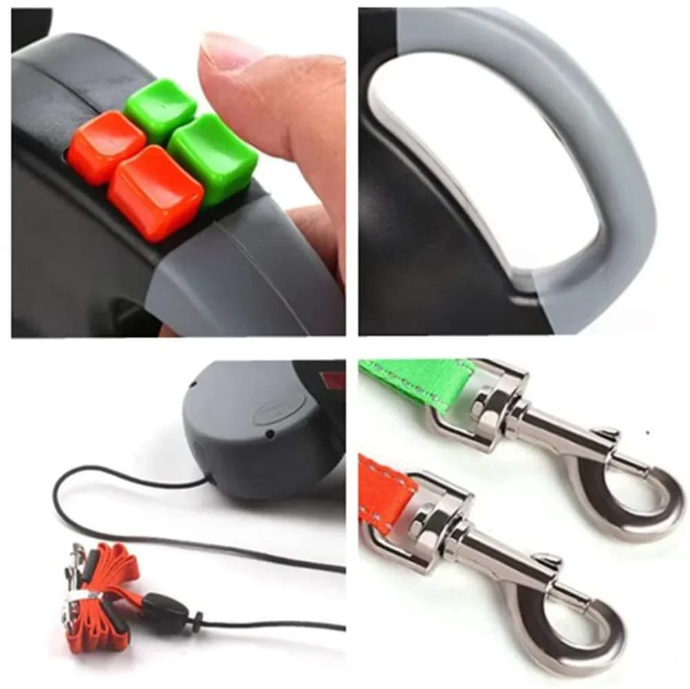 Dual Line Retractable Dog Leash 3M