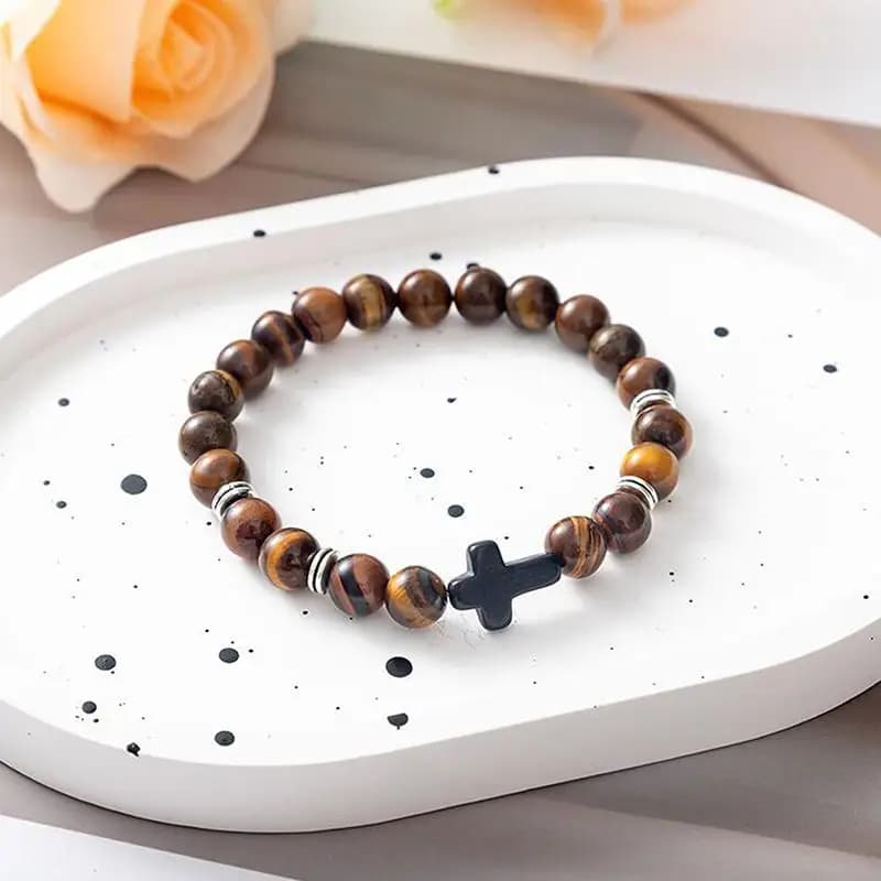 Tiger Eye Beaded Stretch Bracelet