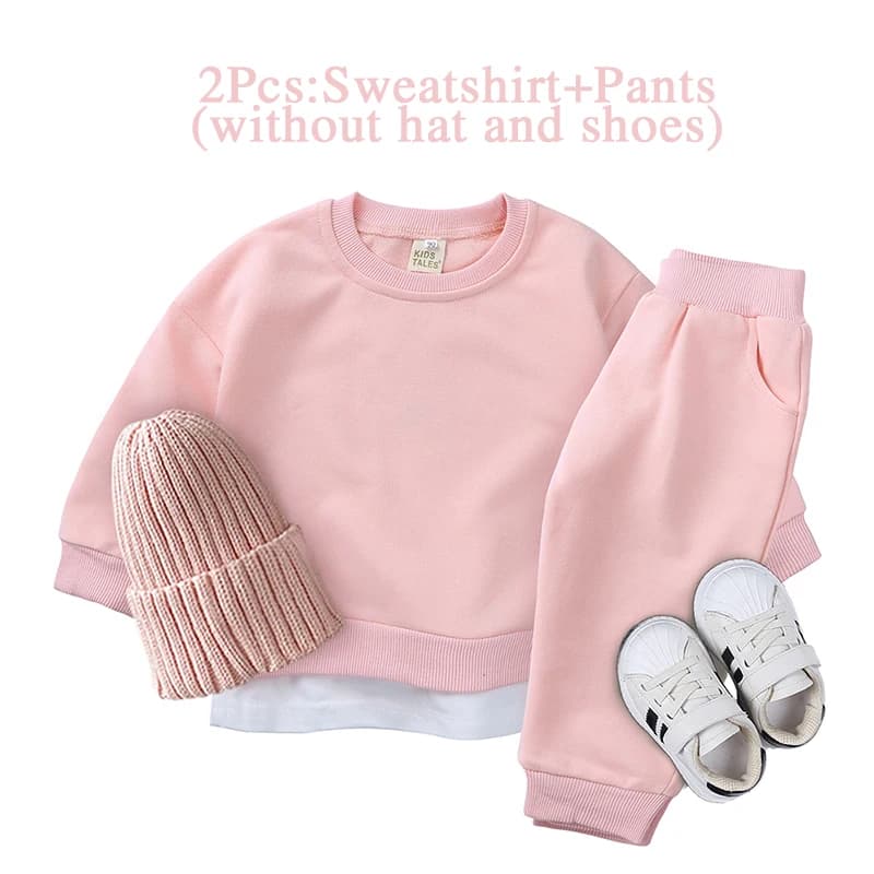 Kids Sports Sweatshirt Loungewear Set