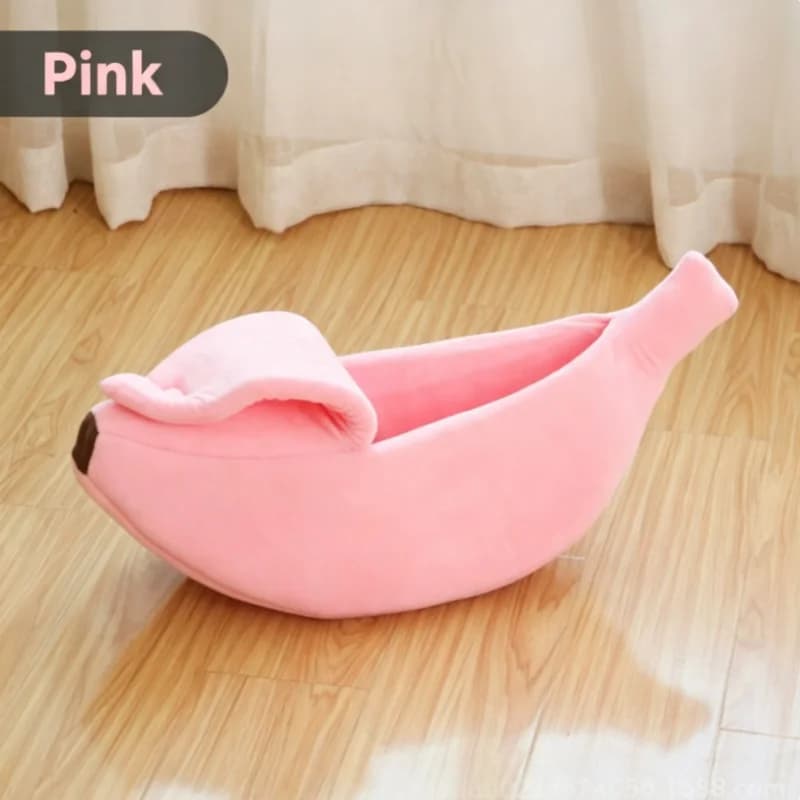 Banana-Shaped Cat Bed House