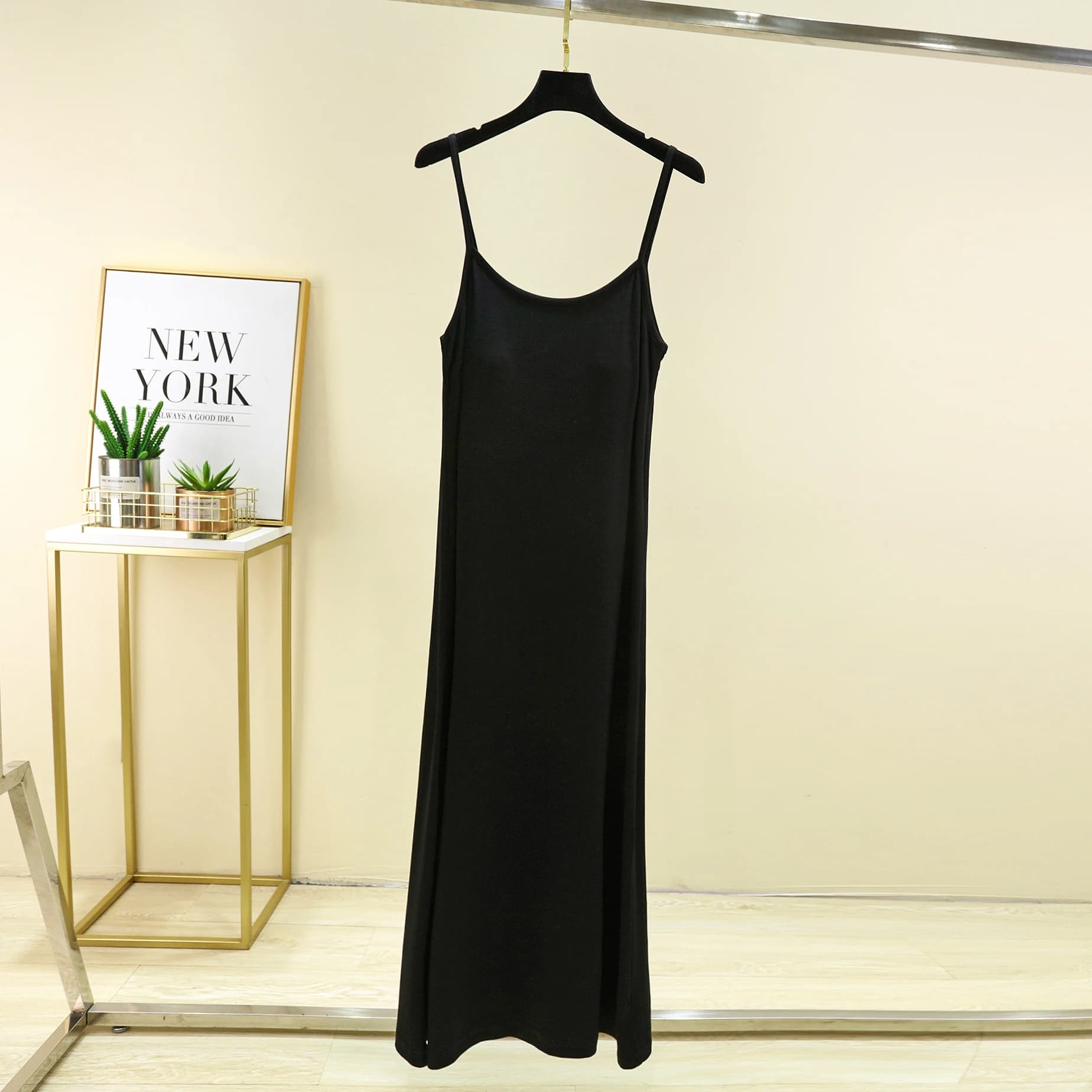 Modal Midi Dress with Built-in Bra