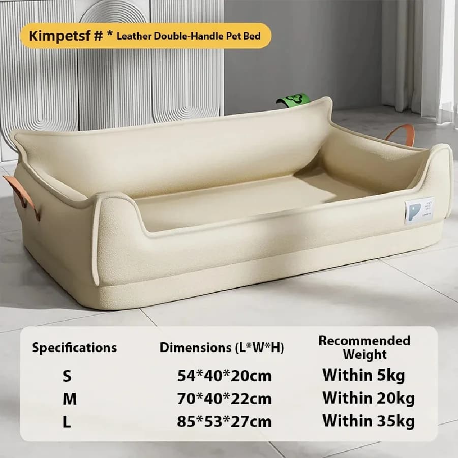 Orthopedic Leather Dog Bed Sofa