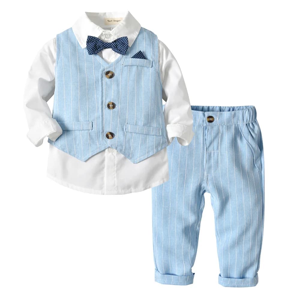 Kids Solid Formal Cotton Suit 1-6 Years