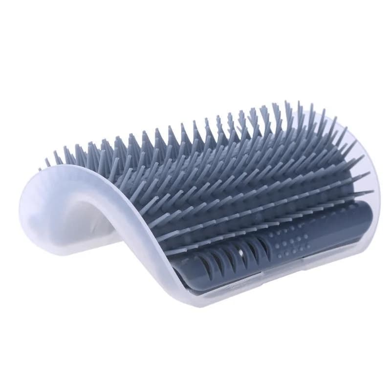 Pet cat scratcher and fur brush with wall corner toy for entertainment  a must-have for hair removal and itching