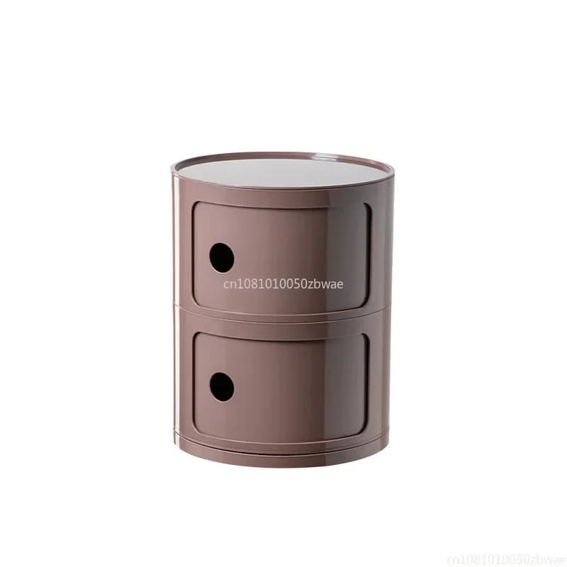 Nightstands Modular Bedside Table Round Large-capacity Storage Bedside Small Cabinet Bedroom Simple Storage Narrow Side Cabinet