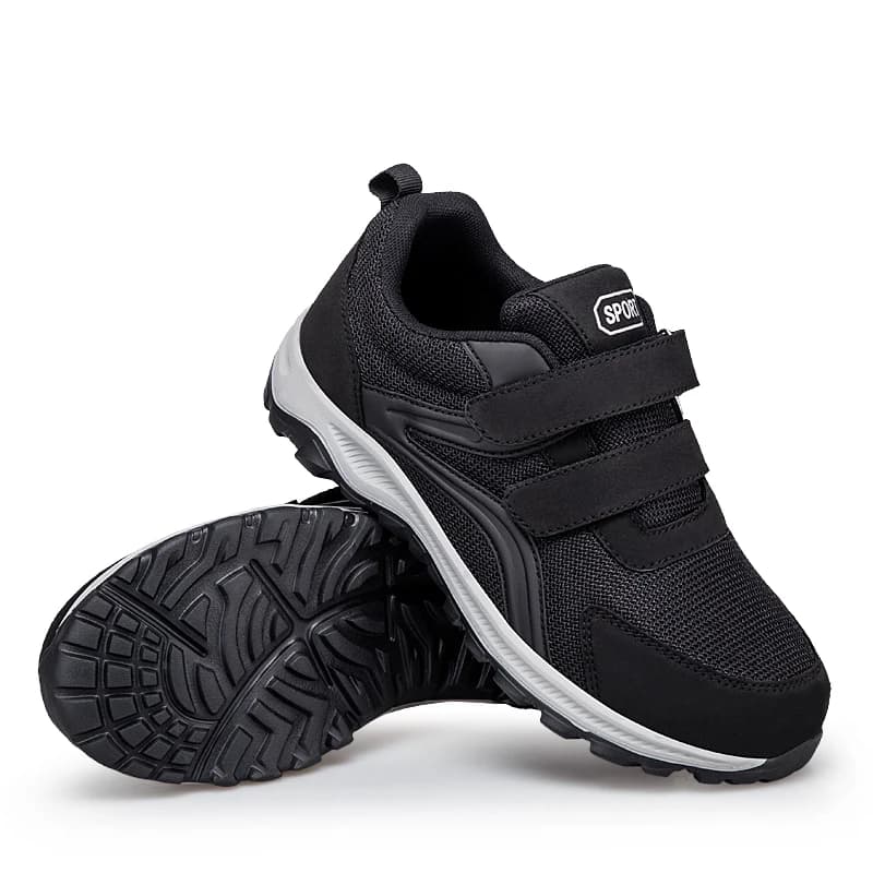 Diabetic Shoes for Men Comfort Walking Shoes for Elderly Swollen Feet Orthopedic Adjustable Double Strap Hook and Loop Sneakers