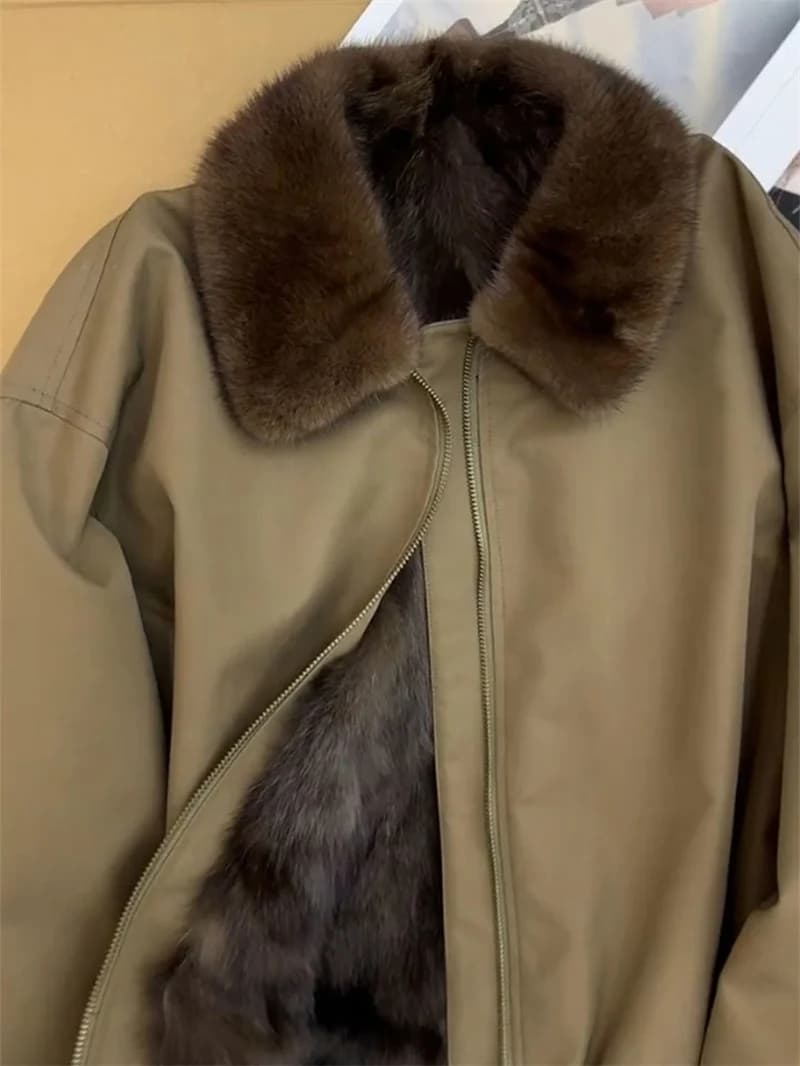Women's Thickened Lambswool Winter Coat