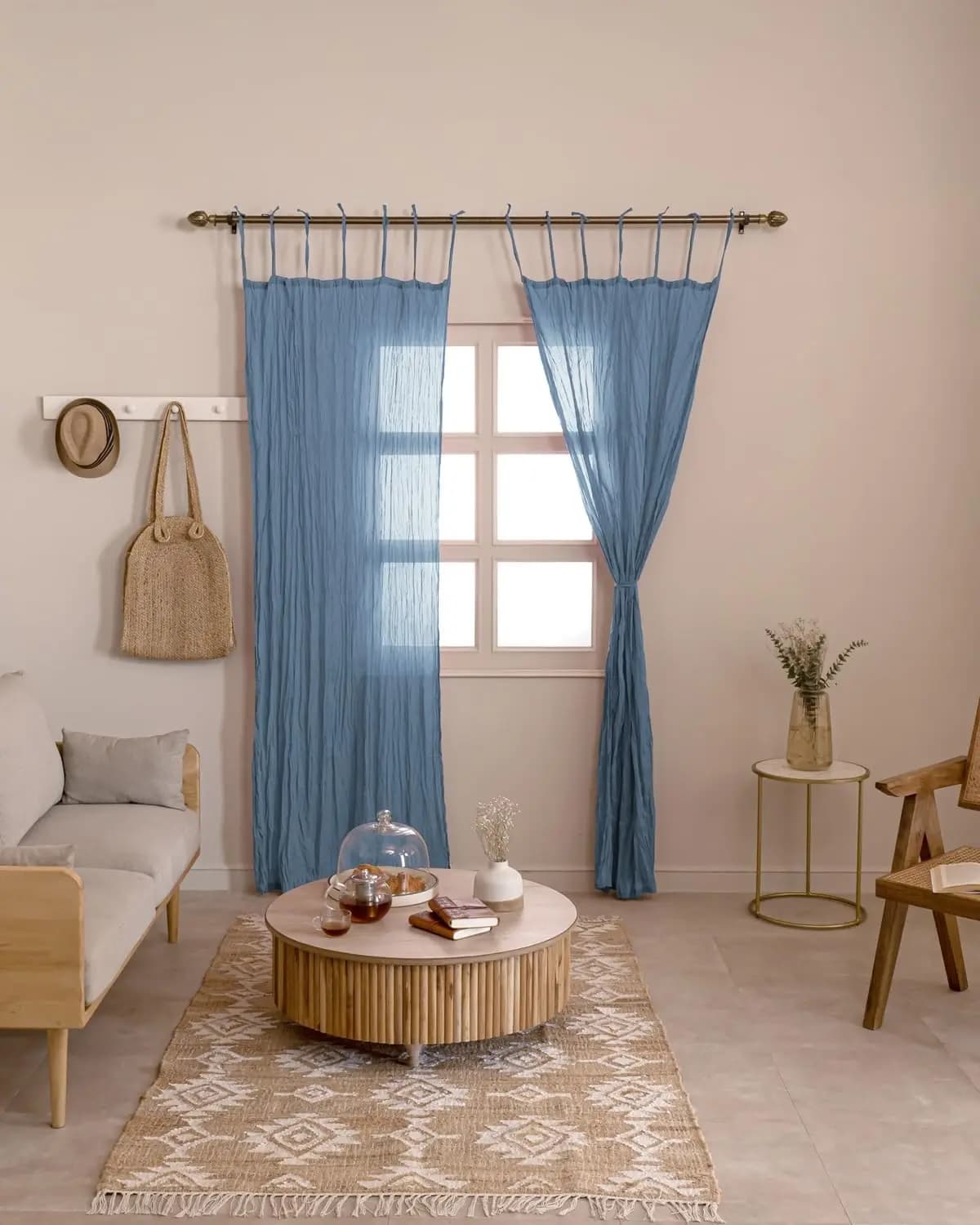 Cotton Sheer Curtain Panels
