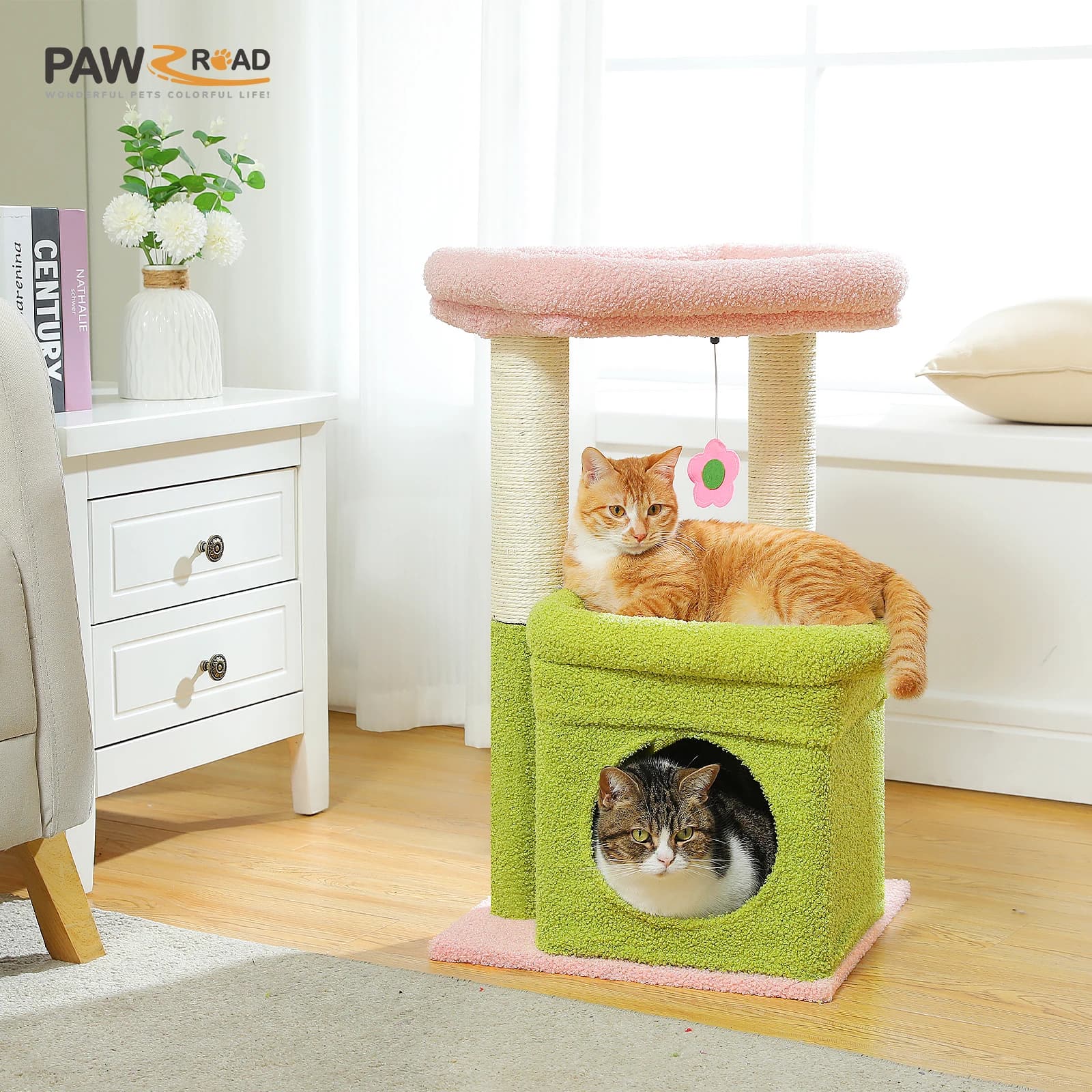 Cat Tree Tower with Condo and Sisal Posts