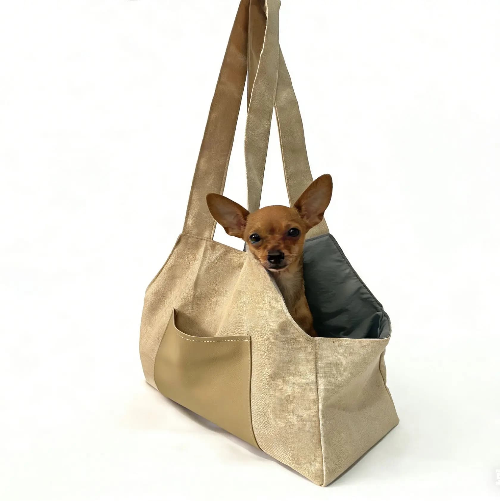 Breathable Pet Carrier Shoulder Bag with Waterproof Pad